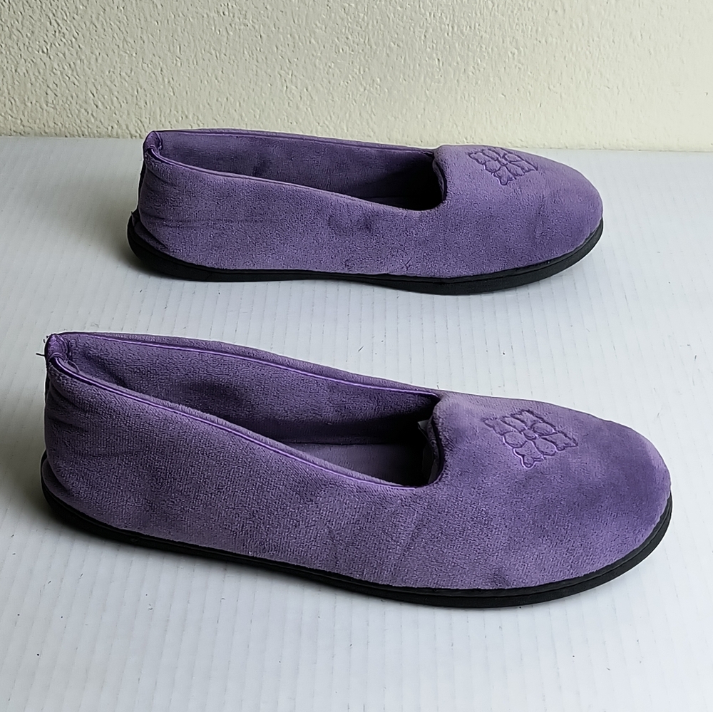 Dearforms Slippers House shoes microfiber Size Large 9-10 Lavender